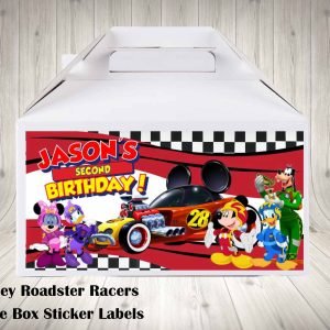 Mickey Mouse Roadster Racers Labels for Gable Boxes