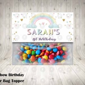 Rainbow Favor Bag Toppers