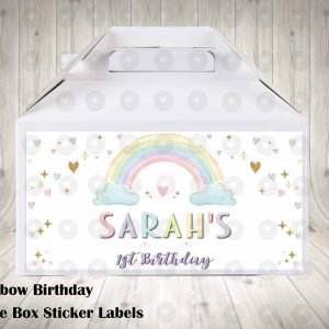 Rainbow Labels for Gable Boxes