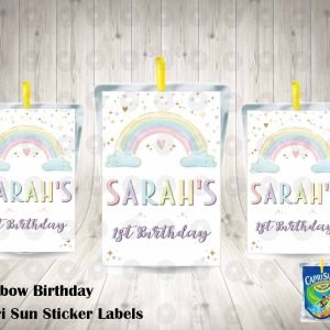 Rainbow Capri Sun Labels