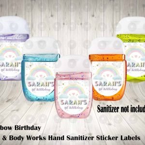 Rainbow Bath & Body Works Hand Sanitizer Sticker Labels