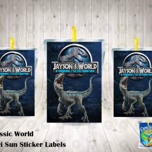 Jurassic World Capri Sun Labels