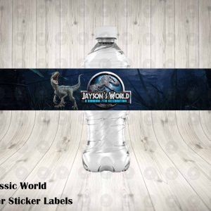 Jurassic World Water Labels