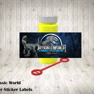 Jurassic World Bubble Labels