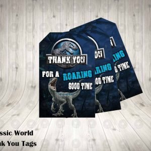 Jurassic World Thank You Tags