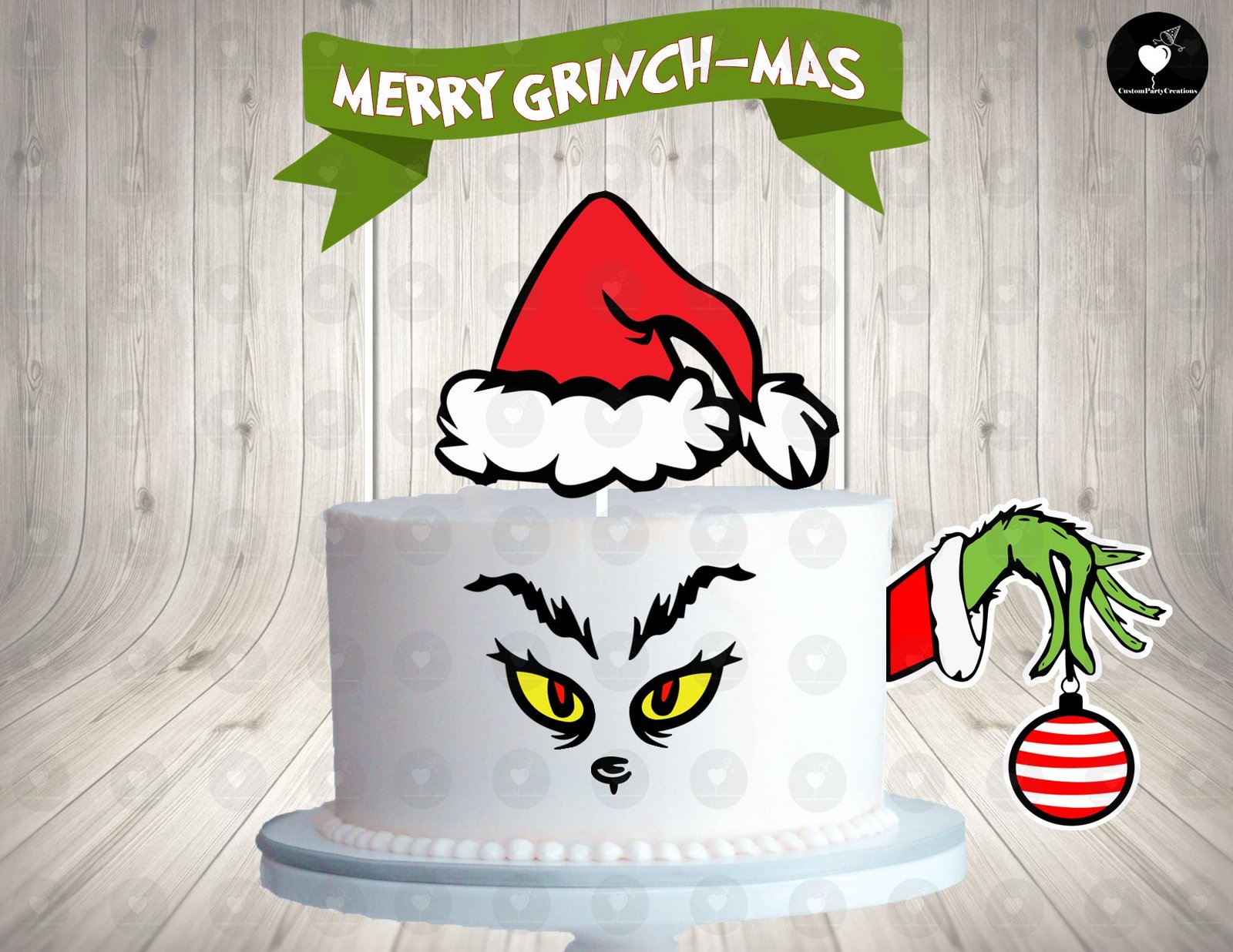 Grinch Cake Topper 1 Grinch Cake Topper