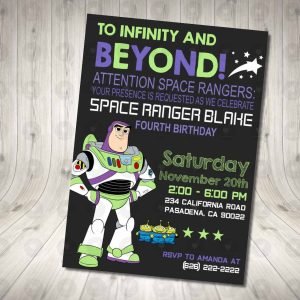 Buzz Lightyear Invitation Birthday Party