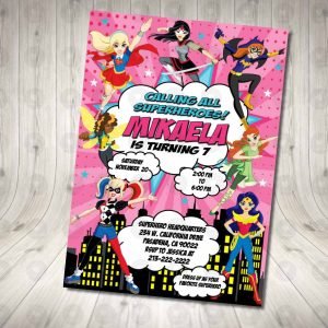 DC Superhero Girls Invitation Birthday Party