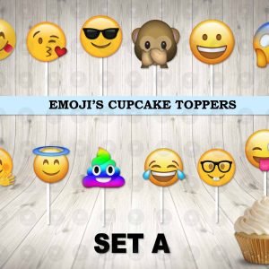 Emoji's Cupcake Toppers