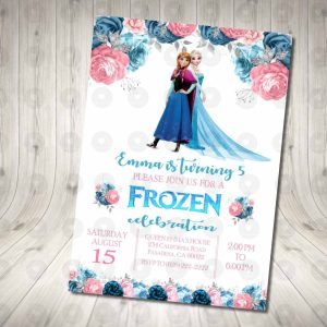 Frozen Floral Invitation Birthday Party
