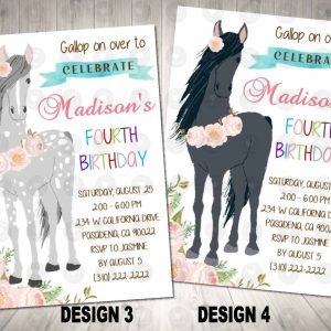 Horse Birthday Invitation Birthday Party