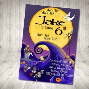Nightmare Before Xmas Invitation Birthday Party