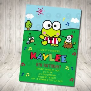 Keroppi Invitation Birthday Party
