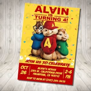 Alvin and the Chipmunks Invitation Birthday Party