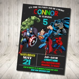 Avengers Invitation Birthday Party
