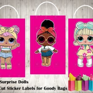 LOL Surprise Dolls Die Cut Goody Bag Labels