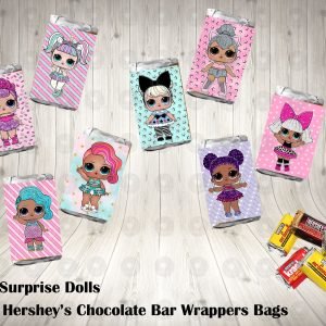 LOL Surprise Dolls Mini Hershey Bars Sticker Wrapper