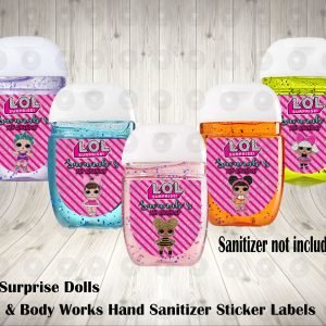 LOL Surprise Dolls Bath & Body Works Hand Sanitizer Sticker Labels