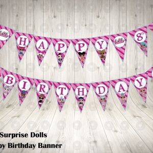 LOL Surprise Dolls Birthday Party Banner