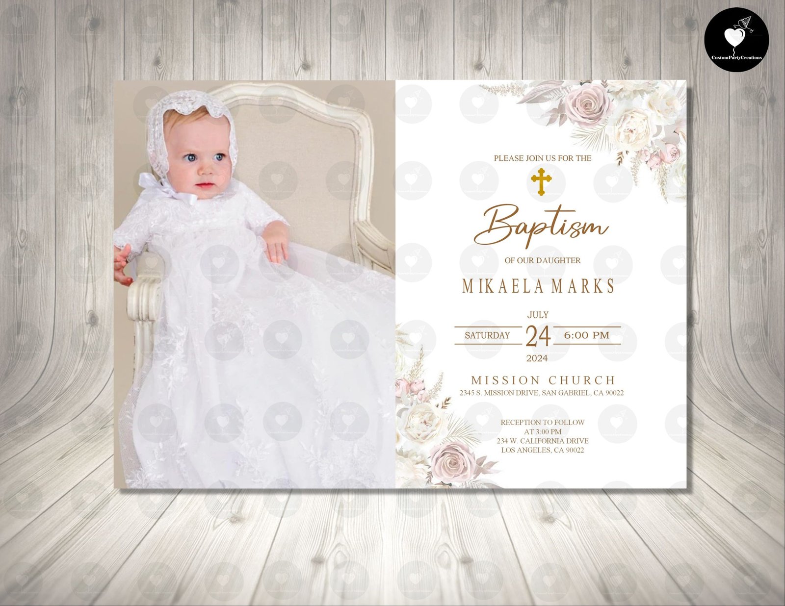 Baptism Pink Boho Blush Invitation Birthday Party 2 Baptism Pink Boho Blush Invitation Birthday Party