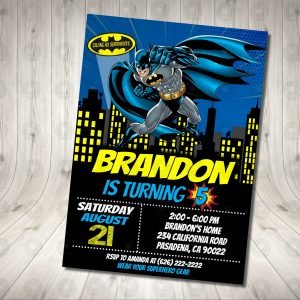 Batman Classic Invitation Birthday Party