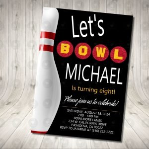 Bowling Invitation Birthday Party