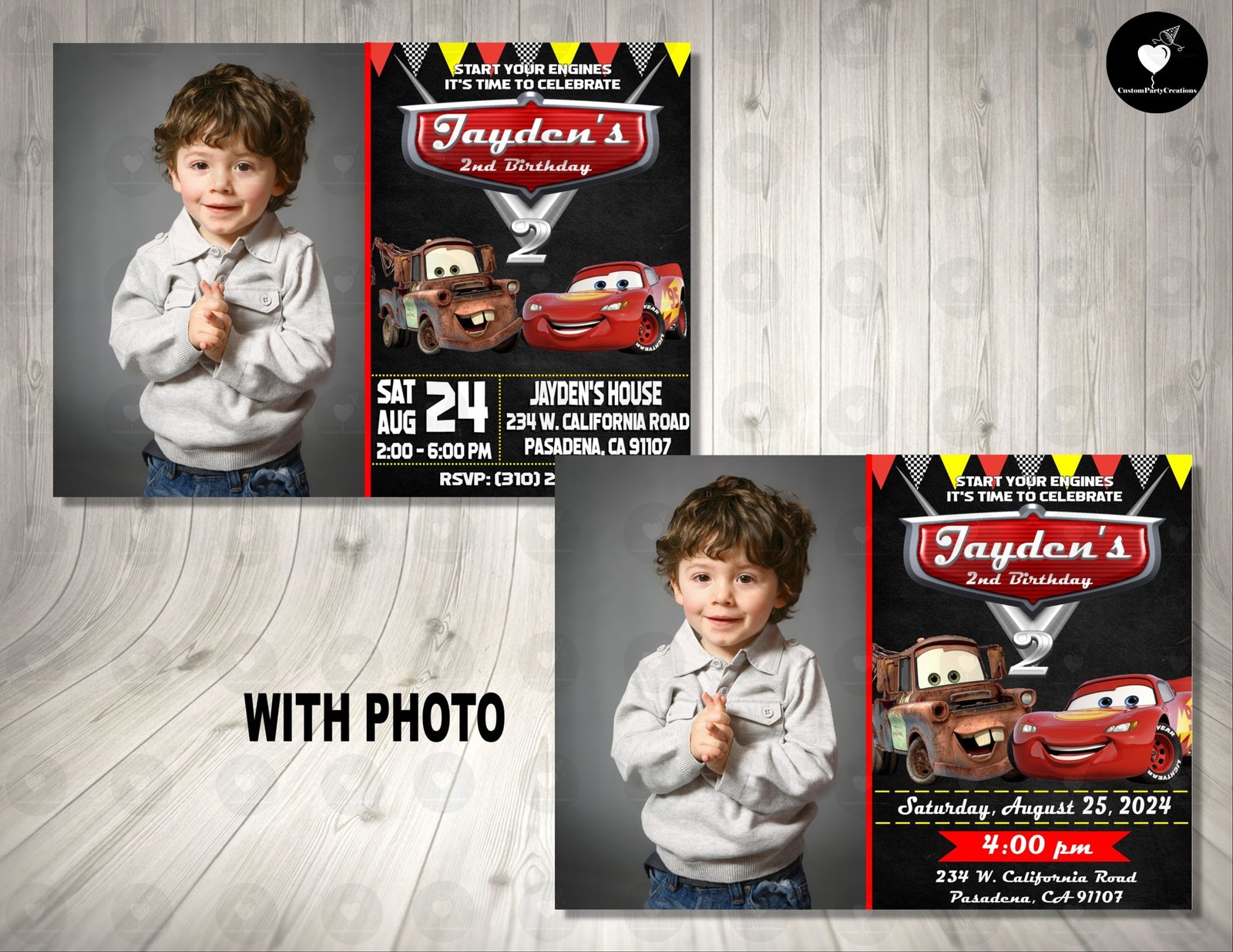 Cars Invitation Birthday Party 2 Cars Invitation Birthday Party