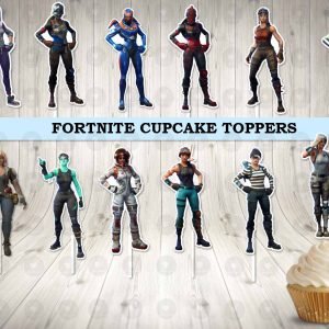 Fortnite Girls Cupcake Toppers