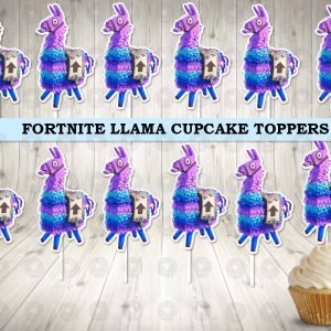 Fortnite Llama Cupcake Toppers