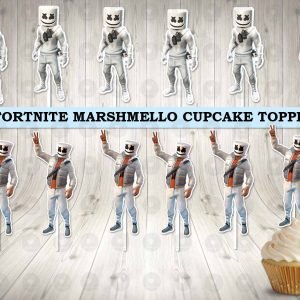 Fortnite Marshmellow Cupcake Toppers
