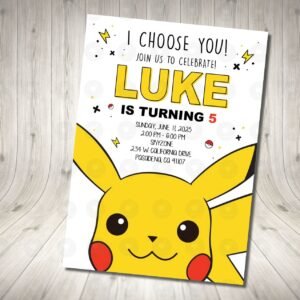 Pokemon Invitation Birthday Party