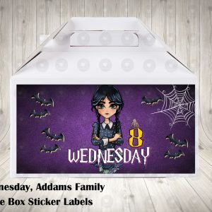 Wednesday Addams Family Labels for Gable Boxes