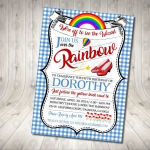 Wizard of Oz Invitation Birthday Party