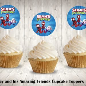 Spidey and his Amazing Friends Round Cupcake Toppers