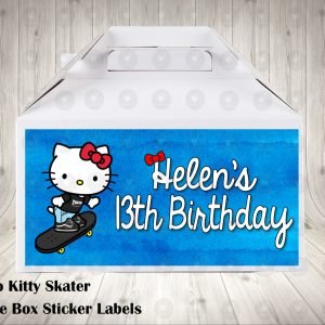 Sanrio Hello Kitty Skater Labels for Gable Boxes