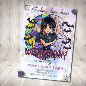 Wednesday Invitation 3 Birthday Party