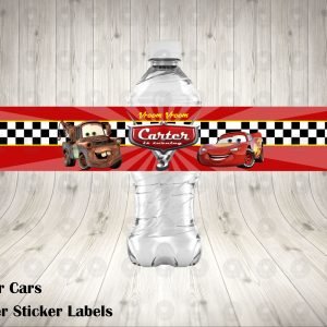 Cars Pixar Water Labels
