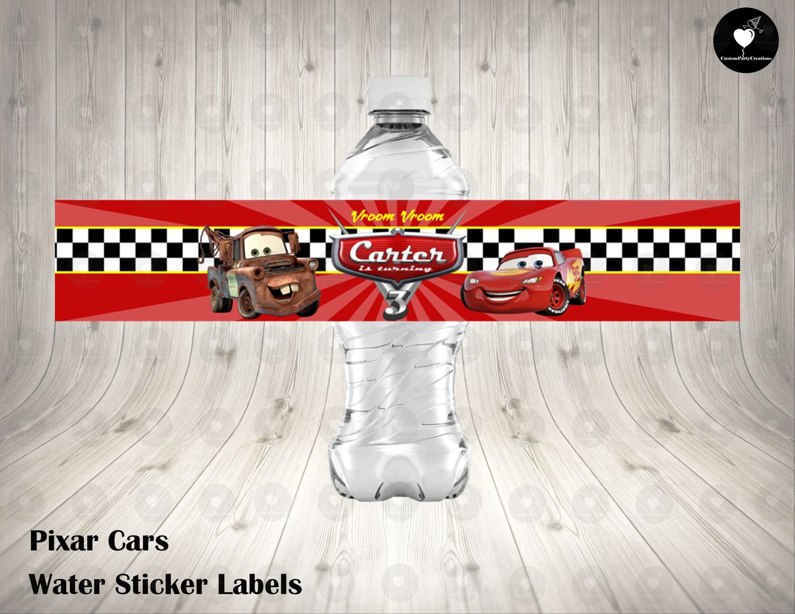 Cars Pixar Water Labels 1 Cars Pixar Water Labels
