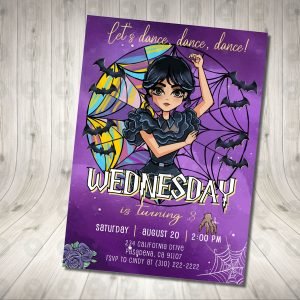 Wednesday Invitation 4 Birthday Party