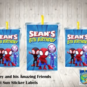 Spidey and his Amazing Friends Capri Sun Labels