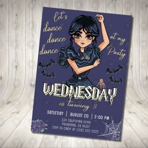 Wednesday Invitation 5 Birthday Party