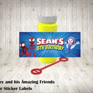 Spidey and his Amazing Friends Bubble Labels