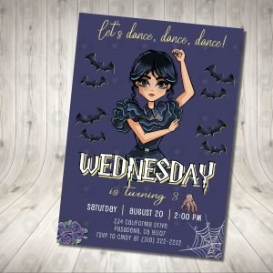 Wednesday Invitation 6 Birthday Party