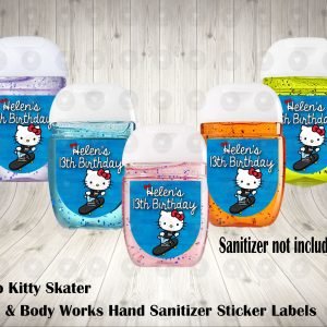 Sanrio Hello Kitty Skater Bath & Body Works Hand Sanitizer Sticker Labels