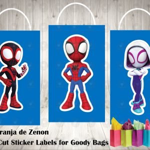 Spidey and his Amazing Friends Die Cut Goody Bag Labels