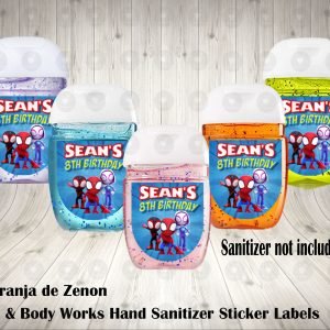 Spidey and his Amazing Friends Bath Body Works Hand Sanitizer Sticker Labels