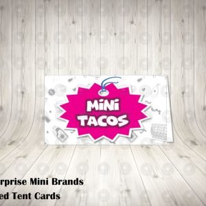 5 Surprise Mini Brands Tent Cards