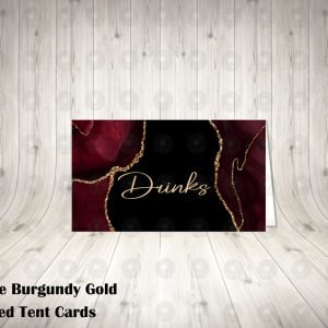 Agate Burgundy Tent Cards
