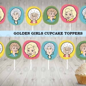 Golden Girls Round Cupcake Toppers