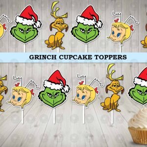 Grinch Animated Cupcake Toppers